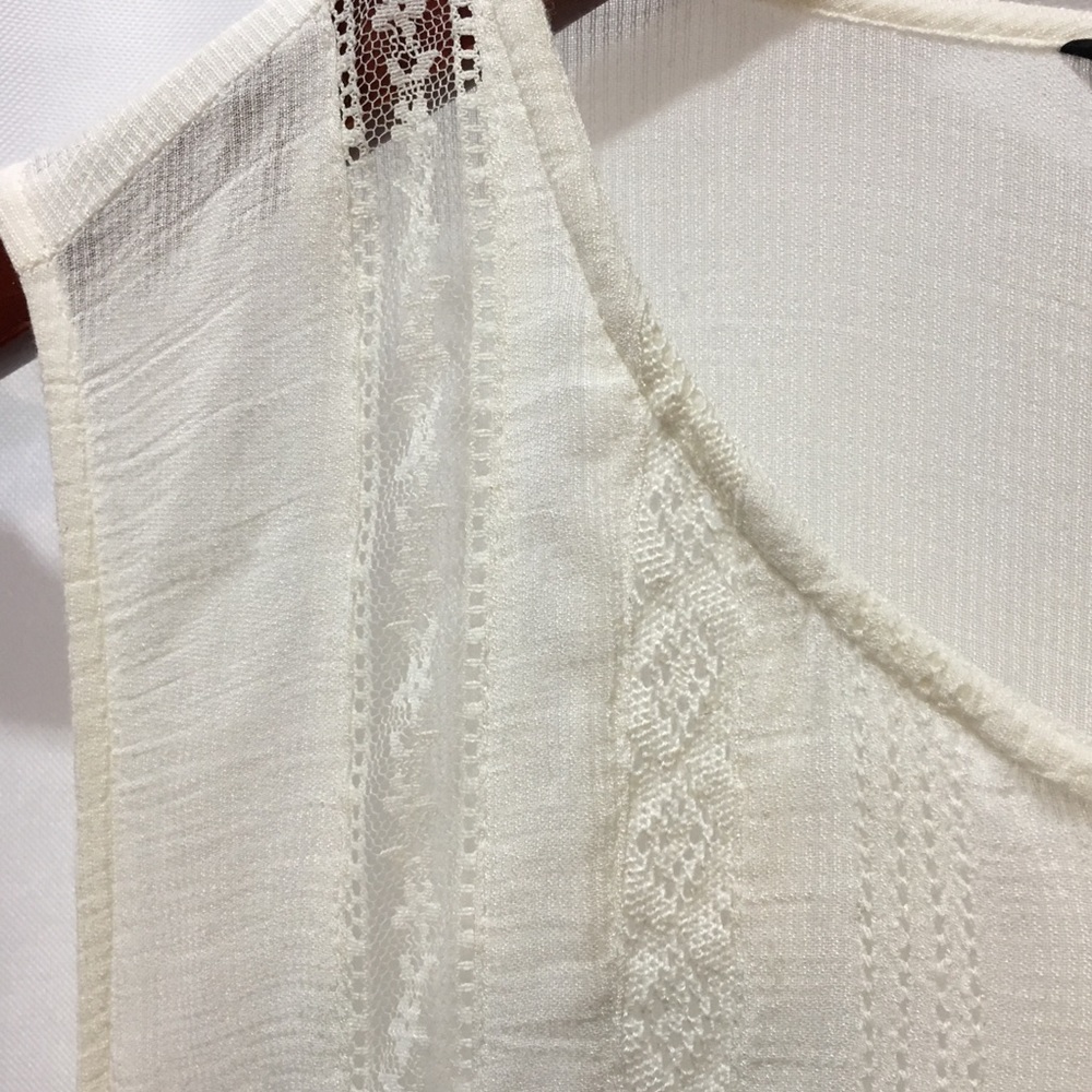 H&M Semi Sheer Lace Eyelet Trimmed Dress - 6